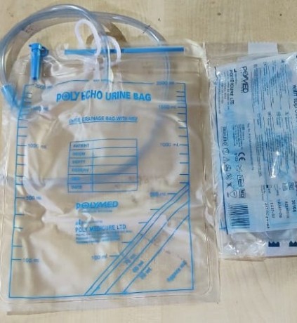 Transparent Polymed PolyuroPremium Urine Collection Bags For  ClinicalHospital